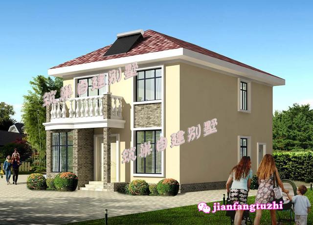 3棟占地90平的二層別墅設(shè)計(jì)圖，造價(jià)15萬元以內(nèi)，實(shí)用且實(shí)惠，非常適合農(nóng)村小家庭居住