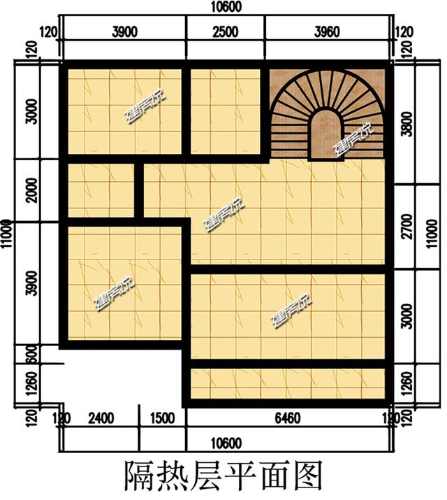 130平二層別墅設(shè)計(jì)圖，帶旋轉(zhuǎn)樓梯+車庫，真實(shí)用！