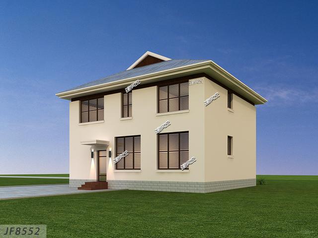 130平二層別墅設(shè)計(jì)圖，帶旋轉(zhuǎn)樓梯+車庫，真實(shí)用！