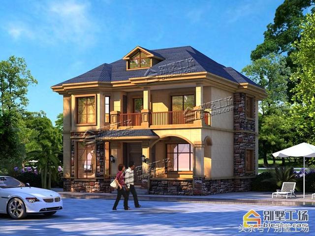 二層農(nóng)村別墅設(shè)計圖，農(nóng)村人最愛的方正戶型自建房，不到20萬就可建。