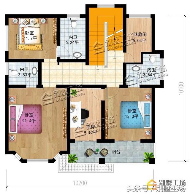 二層農(nóng)村別墅設(shè)計圖，農(nóng)村人最愛的方正戶型自建房，不到20萬就可建。