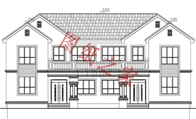 5款兄弟雙拼別墅設(shè)計圖，美觀大氣，而且造價還不高。
