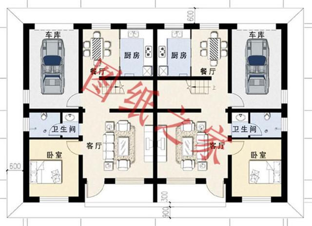 5款兄弟雙拼別墅設(shè)計圖，美觀大氣，而且造價還不高。