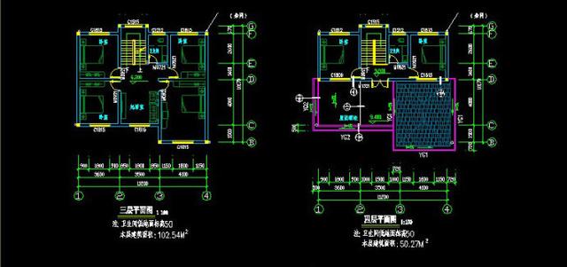 占地100平的四層農(nóng)村別墅設(shè)計圖，帶大露臺，造價32萬（附效果圖+平面圖）