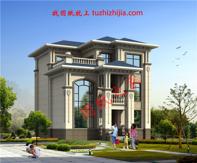 農(nóng)村30萬別墅款式三層設(shè)計圖紙，帶地下儲藏室，挑空客廳