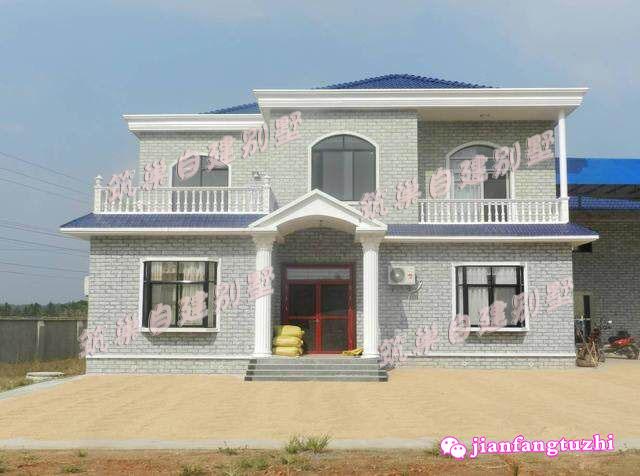 12.6x13.5米二層農(nóng)村自建房，帶露臺，簡約實用，造價25萬