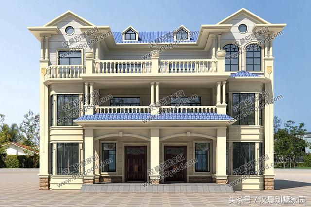 18X12.6米三層兄弟雙拼別墅設(shè)計圖，帶閣樓，經(jīng)典低調(diào)，兄弟同堂不分家