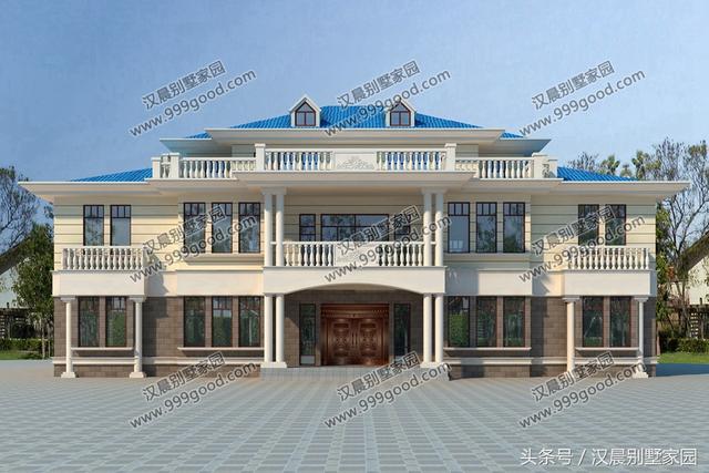 18X12.6米三層兄弟雙拼別墅設(shè)計圖，帶閣樓，經(jīng)典低調(diào)，兄弟同堂不分家