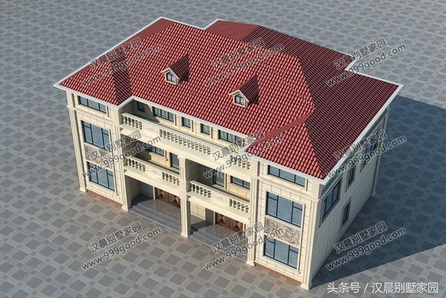 18X12.6米三層兄弟雙拼別墅設(shè)計圖，帶閣樓，經(jīng)典低調(diào)，兄弟同堂不分家