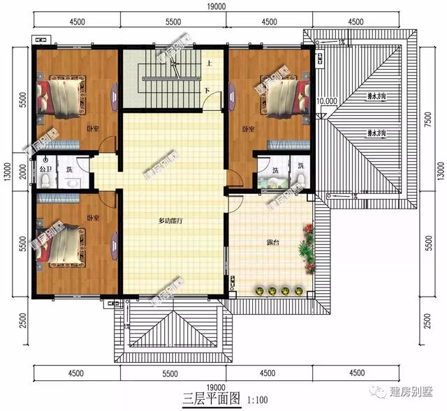一屋多戶的別墅設(shè)計圖，外觀大氣，結(jié)構(gòu)實用，越看越喜歡！