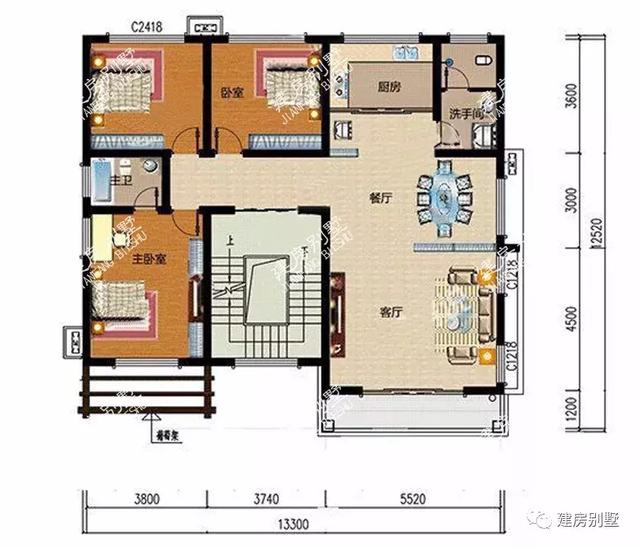一屋多戶的別墅設(shè)計圖，外觀大氣，結(jié)構(gòu)實用，越看越喜歡！