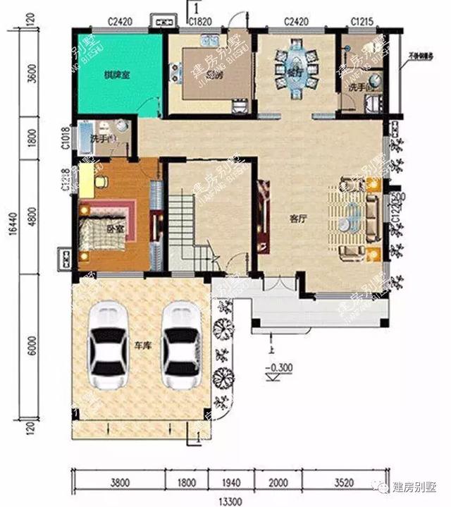一屋多戶的別墅設(shè)計圖，外觀大氣，結(jié)構(gòu)實用，越看越喜歡！