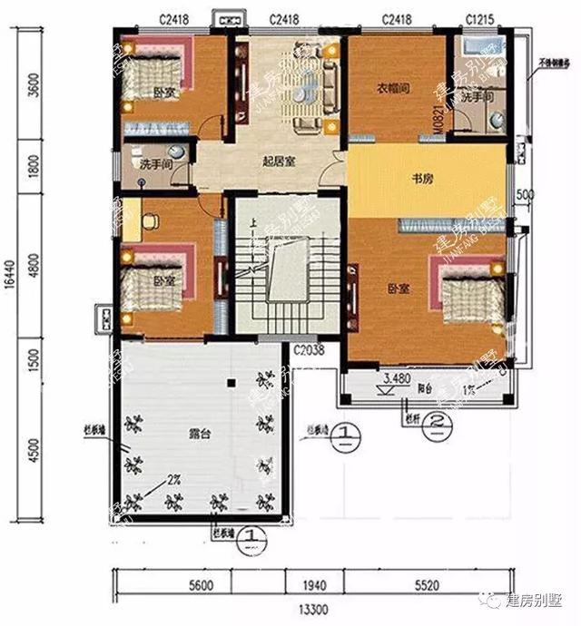 一屋多戶的別墅設(shè)計圖，外觀大氣，結(jié)構(gòu)實用，越看越喜歡！
