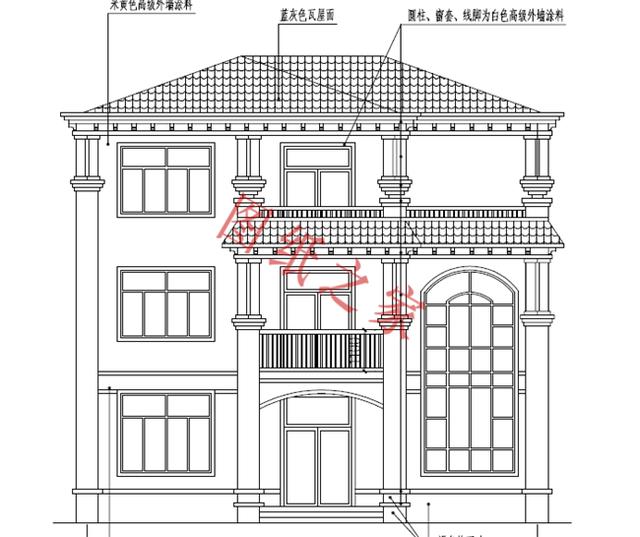 農(nóng)村三層別墅設(shè)計圖，外觀新穎，設(shè)計獨特，造價實惠！