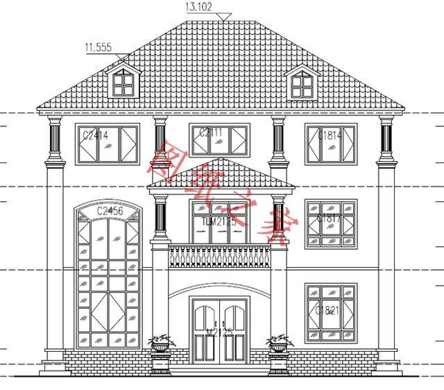 農(nóng)村三層別墅設(shè)計圖，外觀新穎，設(shè)計獨特，造價實惠！