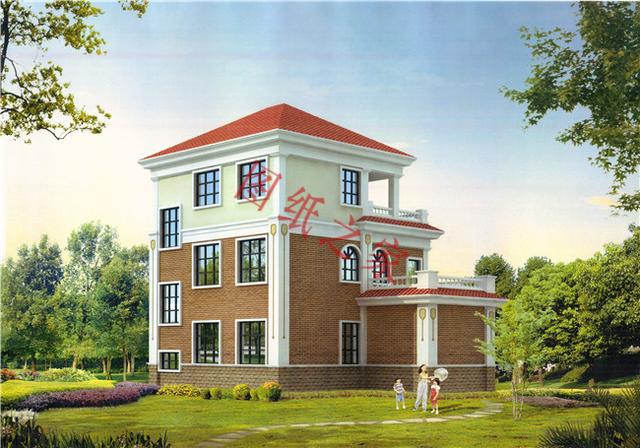 農(nóng)村三層別墅設(shè)計圖，外觀新穎，設(shè)計獨特，造價實惠！