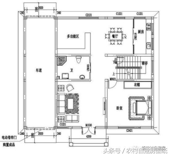 經典帶車庫二層設計圖 外觀舒適！造價實惠！
