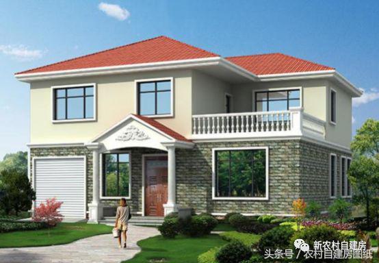 經典帶車庫二層設計圖 外觀舒適！造價實惠！