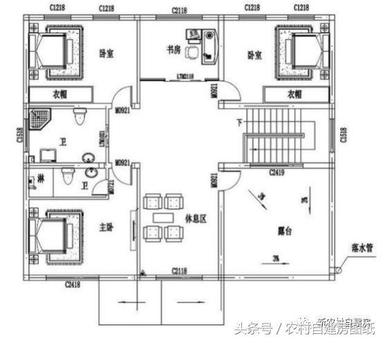 經典帶車庫二層設計圖 外觀舒適！造價實惠！