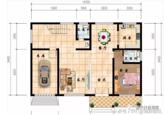 經典帶車庫二層設計圖 外觀舒適！造價實惠！