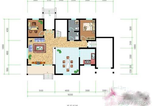 農(nóng)村別墅設計圖,山清水秀，空氣清新。