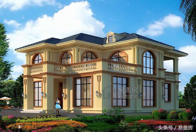 二層歐式別墅設計圖，結構多元化，溫暖大氣！