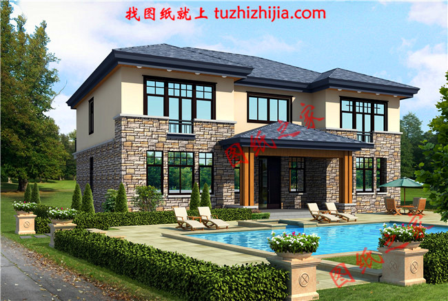 5套農(nóng)村二層樓簡(jiǎn)單大氣的設(shè)計(jì)圖紙，回老家自建正合適