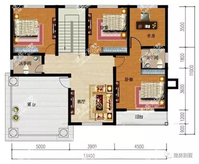 帶煙囪的別墅設計圖，外觀精美，設計獨特!
