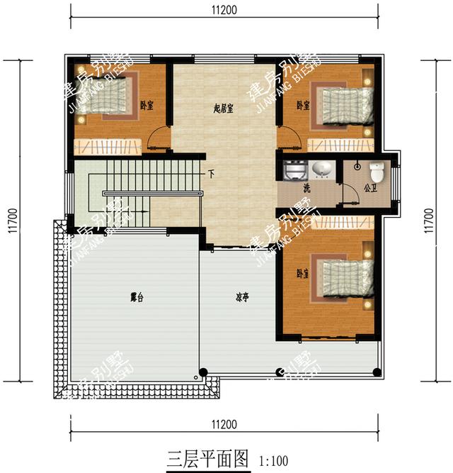 開間三層別墅設(shè)計圖，簡單大氣 時尚 典雅！