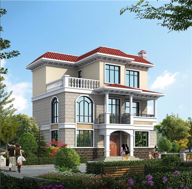 6套農(nóng)村三層別墅設(shè)計(jì)圖，外觀大氣、造價(jià)低廉！