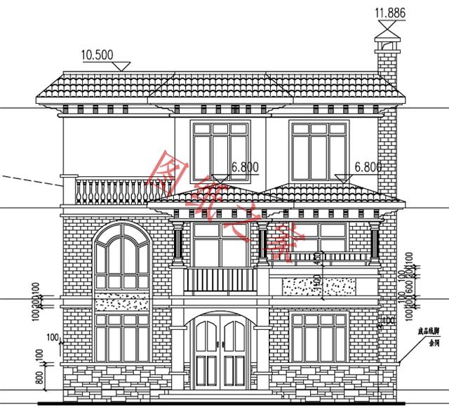 6套農(nóng)村三層別墅設(shè)計(jì)圖，外觀大氣、造價(jià)低廉！