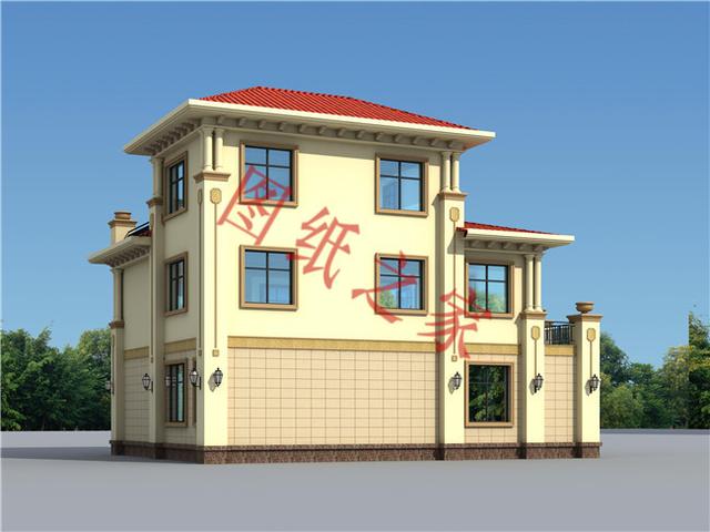 6套農(nóng)村三層別墅設(shè)計(jì)圖，外觀大氣、造價(jià)低廉！