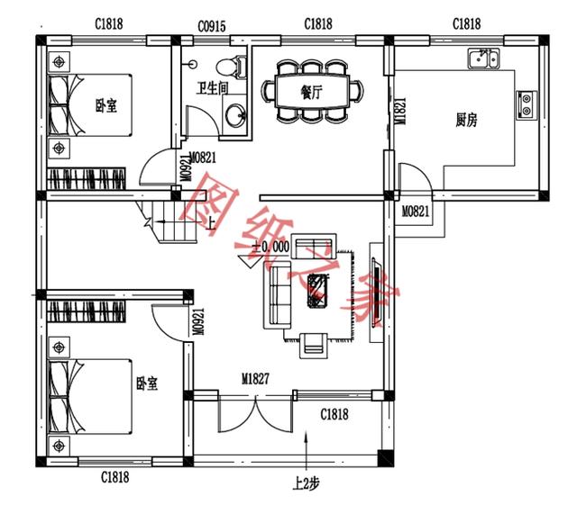農(nóng)村二層自建房設(shè)計(jì)圖，造價(jià)低廉，您理想的首選！