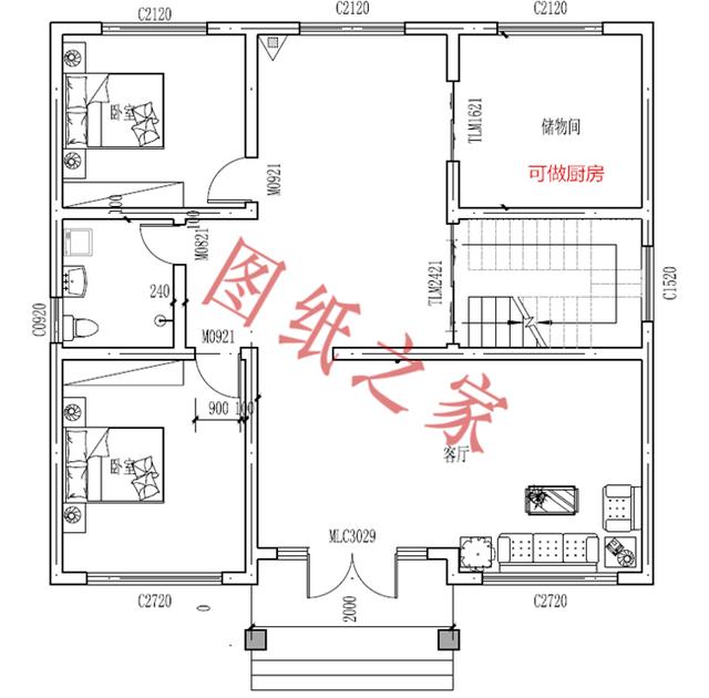 農(nóng)村二層自建房設(shè)計(jì)圖，造價(jià)低廉，您理想的首選！
