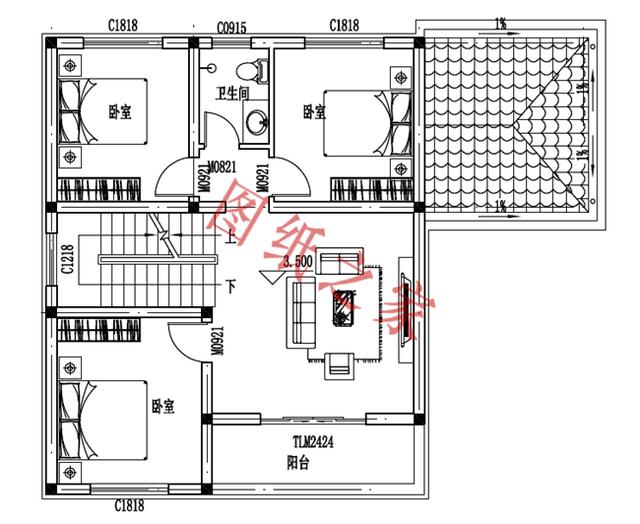 農(nóng)村二層自建房設(shè)計(jì)圖，造價(jià)低廉，您理想的首選！