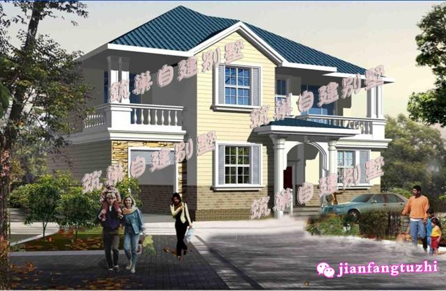 簡單實用二層別墅設計圖，內含車庫，既時尚又溫馨！