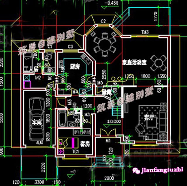 簡單實用二層別墅設計圖，內含車庫，既時尚又溫馨！