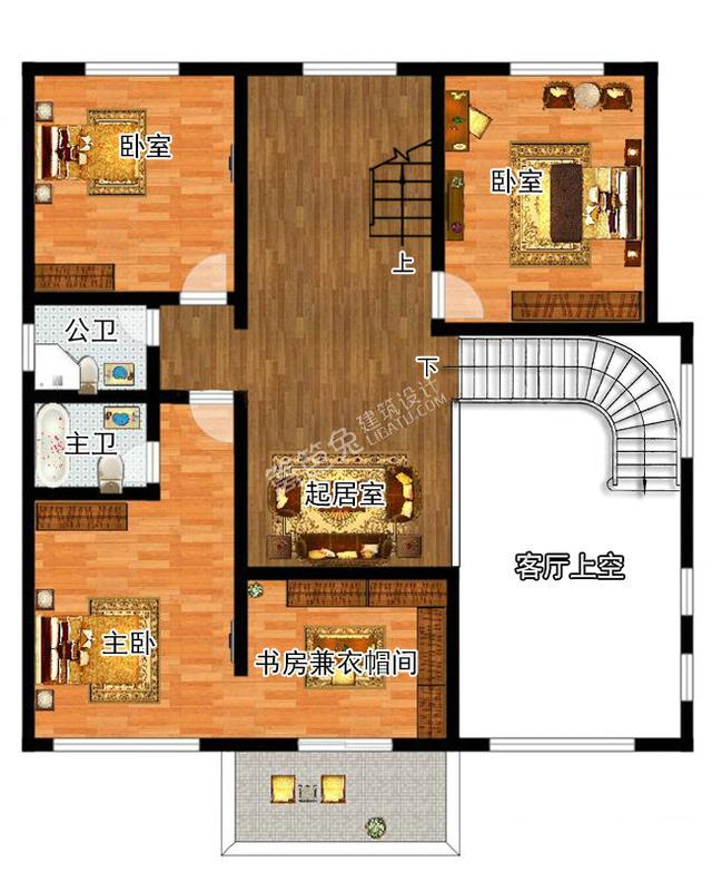 歐式豪華別墅設(shè)計圖，外觀獨(dú)特，造價低廉！