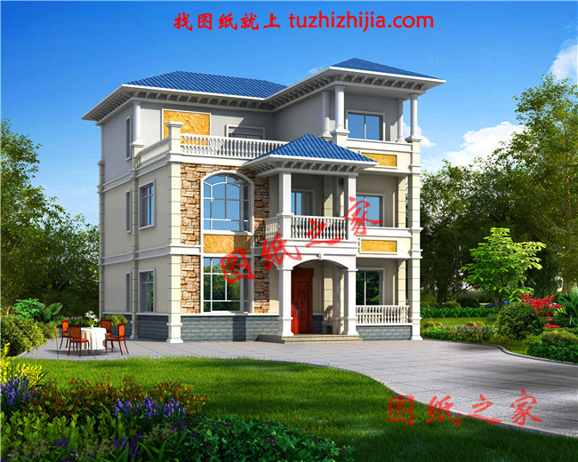 農(nóng)村120方三層自建房子設(shè)計圖紙，再過10年不會淘汰