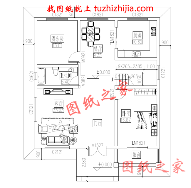 農(nóng)村120方三層自建房子設(shè)計圖紙，再過10年不會淘汰