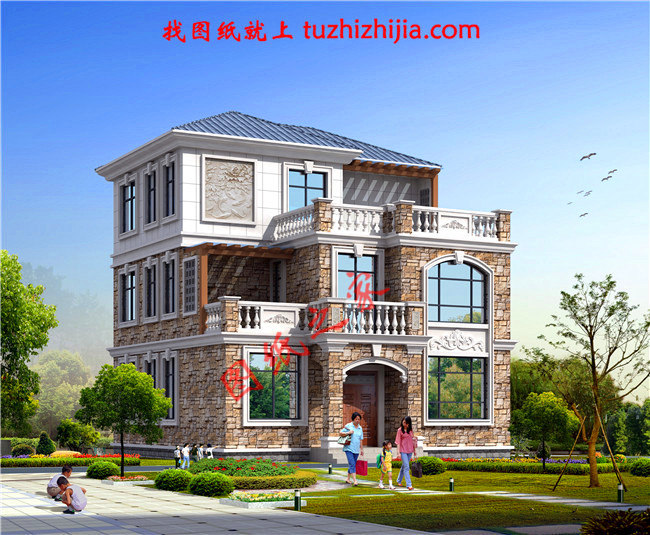 農(nóng)村120方三層自建房子設(shè)計圖紙，再過10年不會淘汰