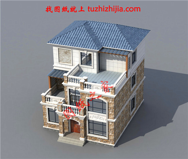 農(nóng)村120方三層自建房子設(shè)計圖紙，再過10年不會淘汰