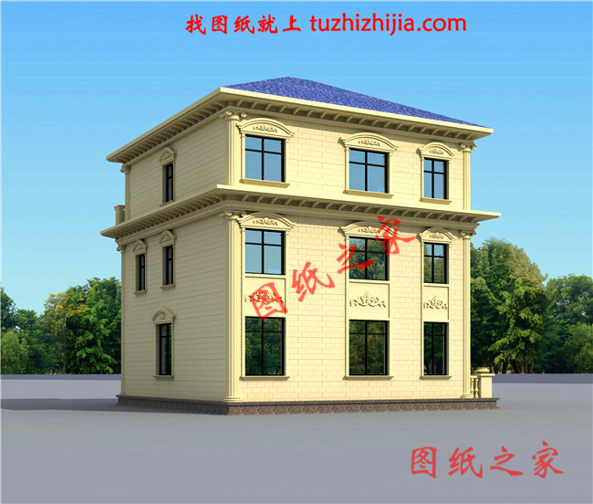 農(nóng)村120方三層自建房子設(shè)計圖紙，再過10年不會淘汰