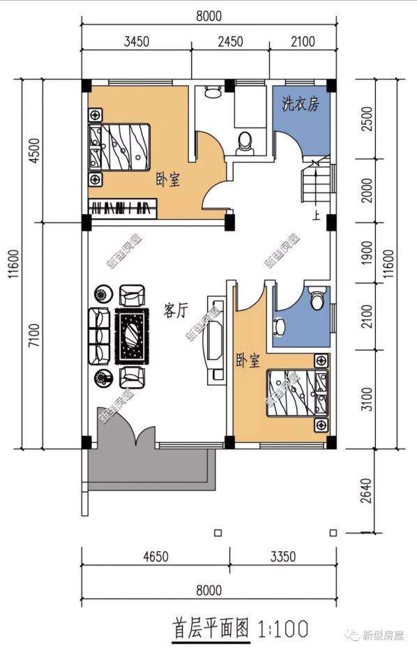養(yǎng)老房設(shè)計圖，占地面積小，外觀美造價小！