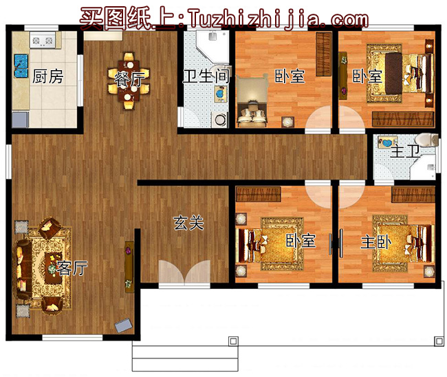 貼心好看的農(nóng)村10萬元一層小別墅圖，養(yǎng)老首選