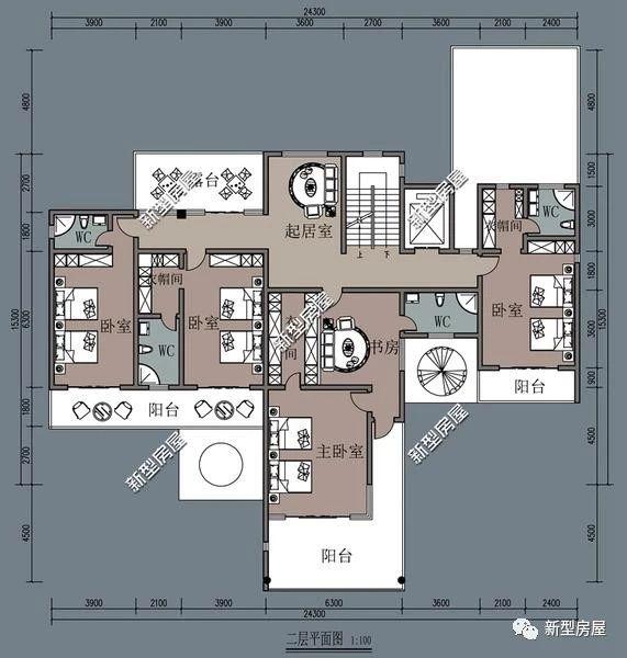 理想的農(nóng)村別墅設(shè)計(jì)圖，5套戶型供您選擇！