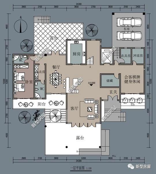 理想的農(nóng)村別墅設(shè)計(jì)圖，5套戶型供您選擇！