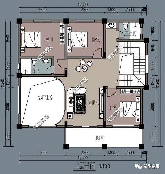 理想的農(nóng)村別墅設(shè)計(jì)圖，5套戶型供您選擇！