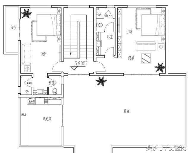 帶游泳池的別墅設(shè)計圖，親近大自然，好不愜意！