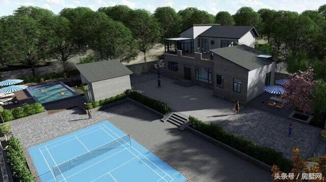 帶游泳池的別墅設(shè)計圖，親近大自然，好不愜意！